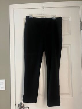 Black Straight-Leg Dress Pants